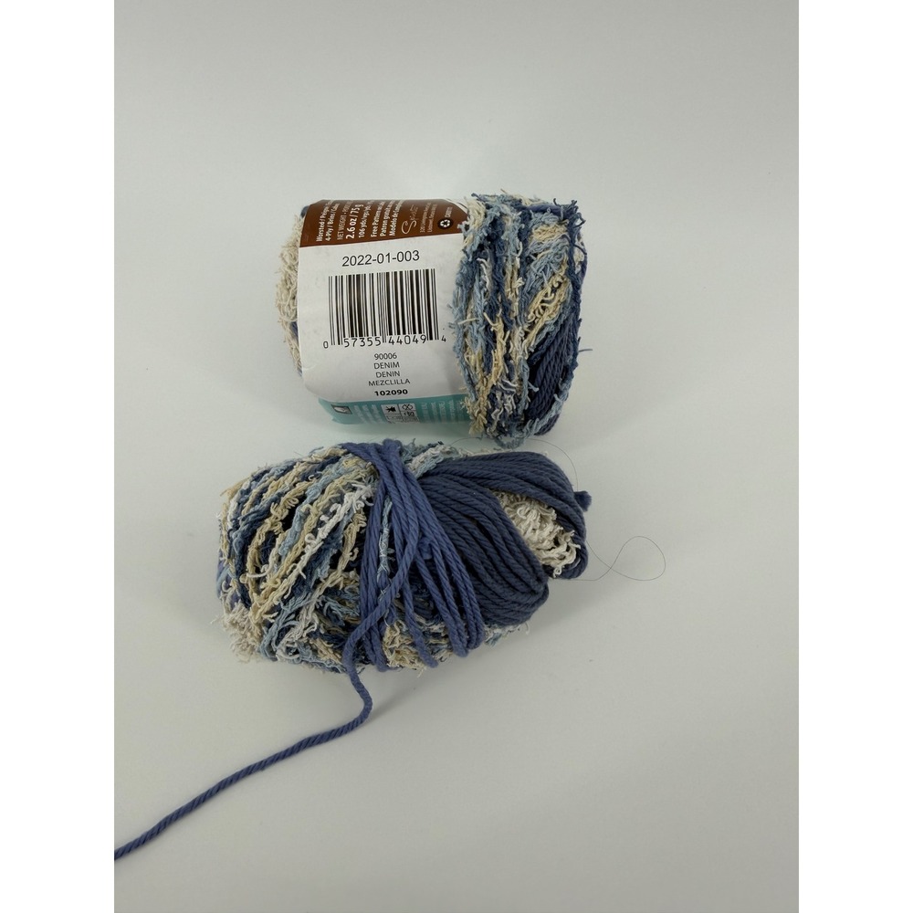 Lily Sugar n Cream Scrub Off Yarn Denim Mezcilla Cotton 2.5 oz - Picture 4 of 4